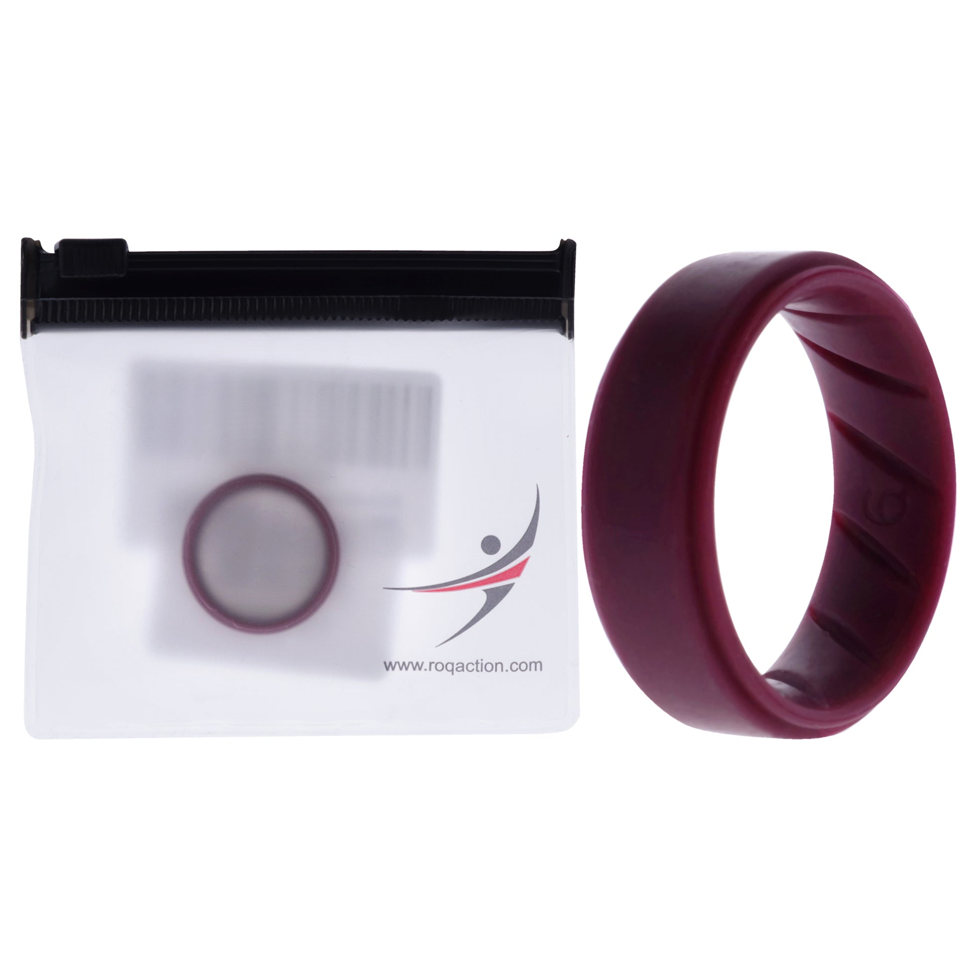 ROQ Silicone Wedding BR Step Ring Set - Basic-Bordo