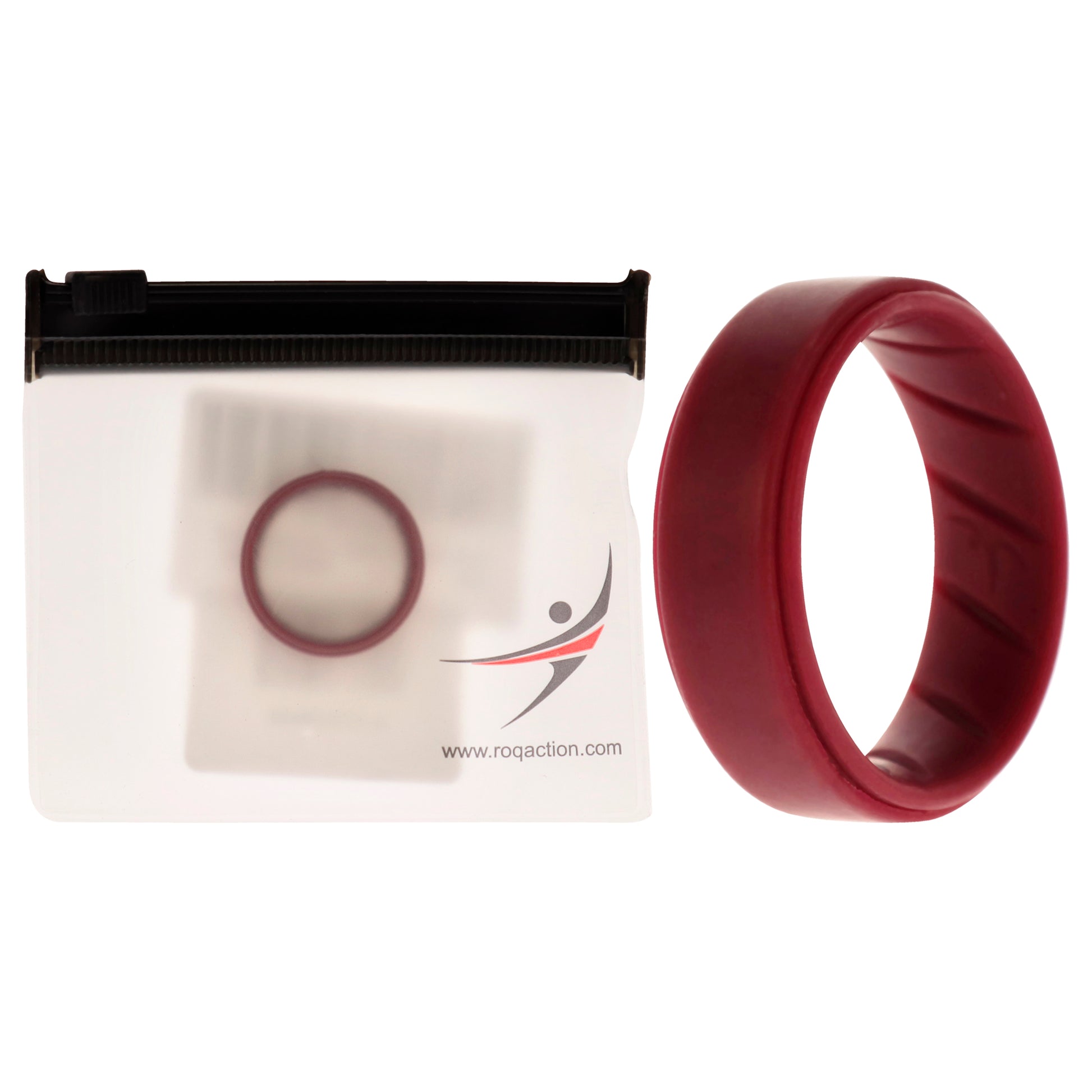 ROQ Silicone Wedding BR Step Ring Set - Basic-Bordo