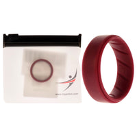 ROQ Silicone Wedding BR Step Ring Set - Basic-Bordo