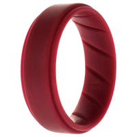 ROQ Silicone Wedding BR Step Ring Set - Basic-Bordo