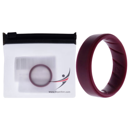 ROQ Silicone Wedding BR Step Ring Set - Basic-Bordo
