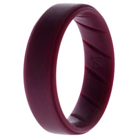ROQ Silicone Wedding BR Step Ring Set - Basic-Bordo