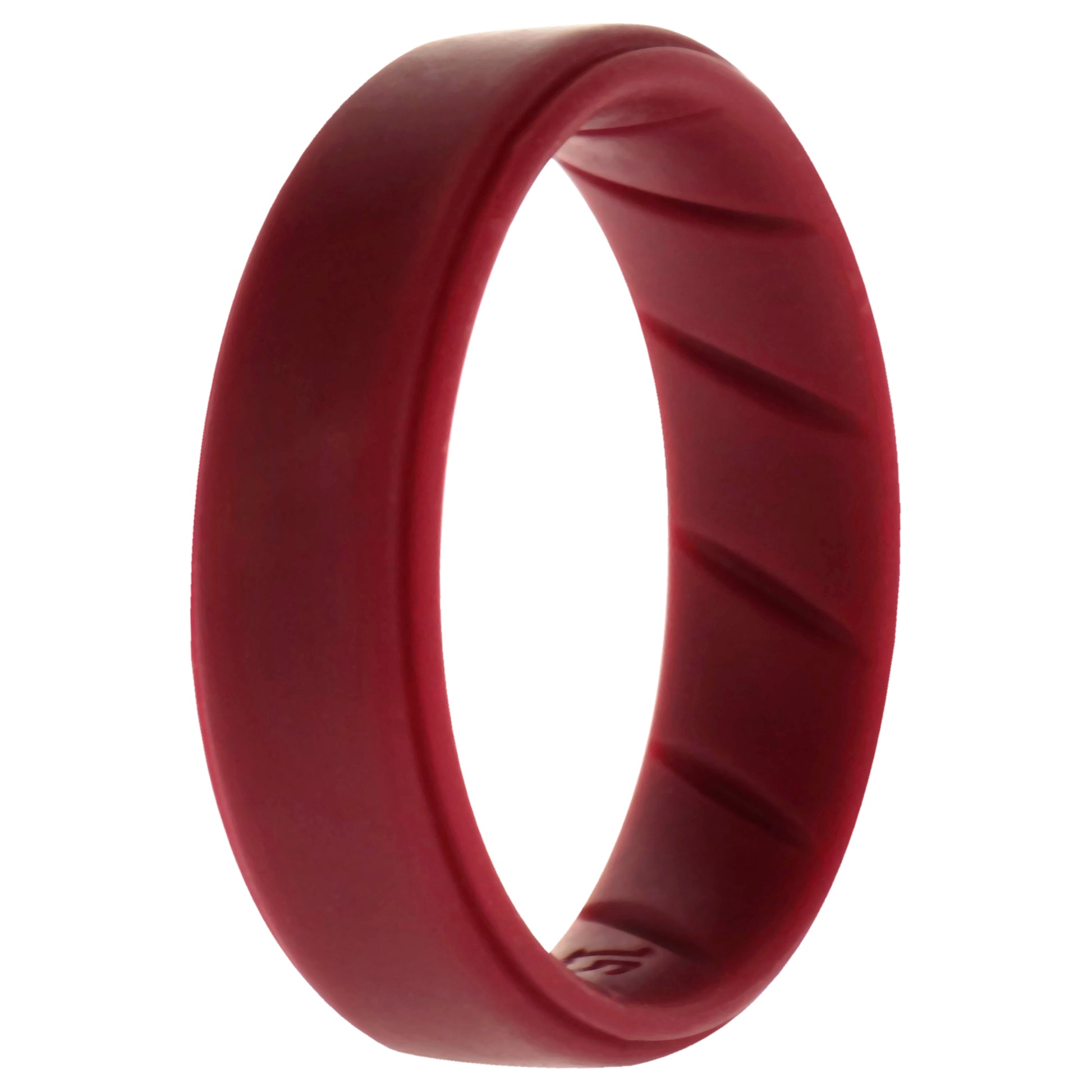 ROQ Silicone Wedding BR Step Ring Set - Basic-Bordo
