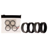 ROQ Silicone Wedding BR Middle Line Ring Set - Basic-Black-Grey
