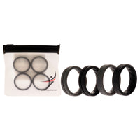 ROQ Silicone Wedding BR Middle Line Ring Set - Basic-Black-Grey
