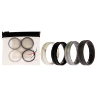 ROQ Silicone Wedding BR Middle Line Ring Set - Basic-Marble