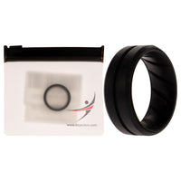 ROQ Silicone Wedding BR Middle Line Ring - Basic-Black