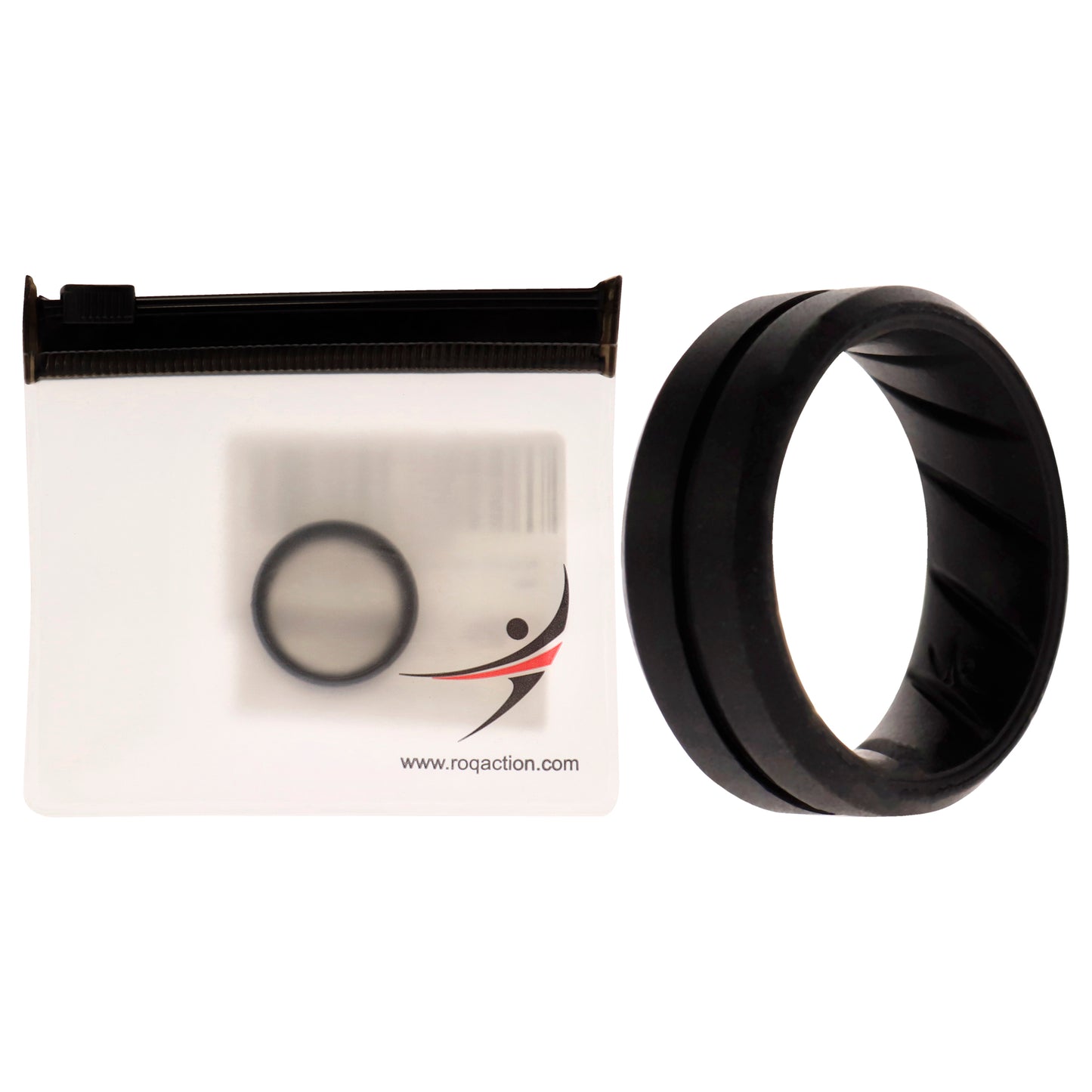 ROQ Silicone Wedding BR Middle Line Ring - Basic-Black