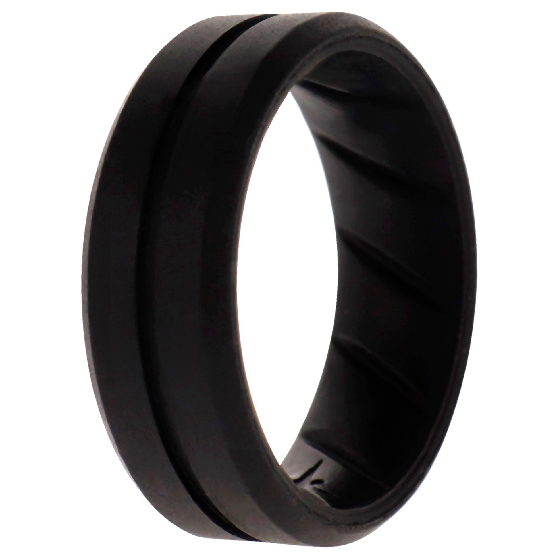 ROQ Silicone Wedding BR Middle Line Ring - Basic-Black