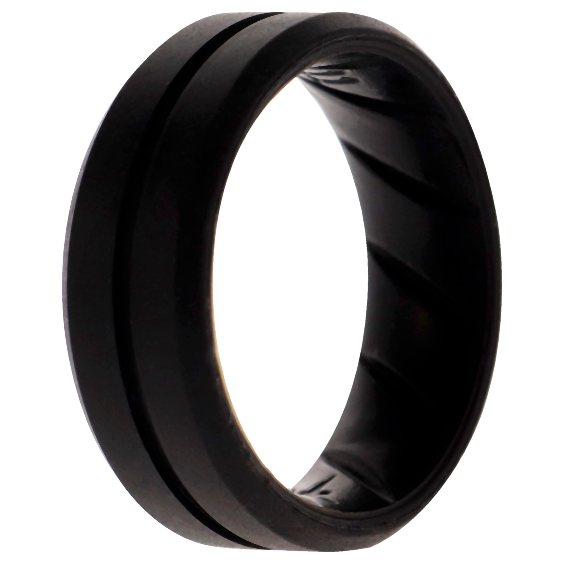ROQ Silicone Wedding BR Middle Line Ring - Basic-Black