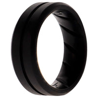 ROQ Silicone Wedding BR Middle Line Ring - Basic-Black
