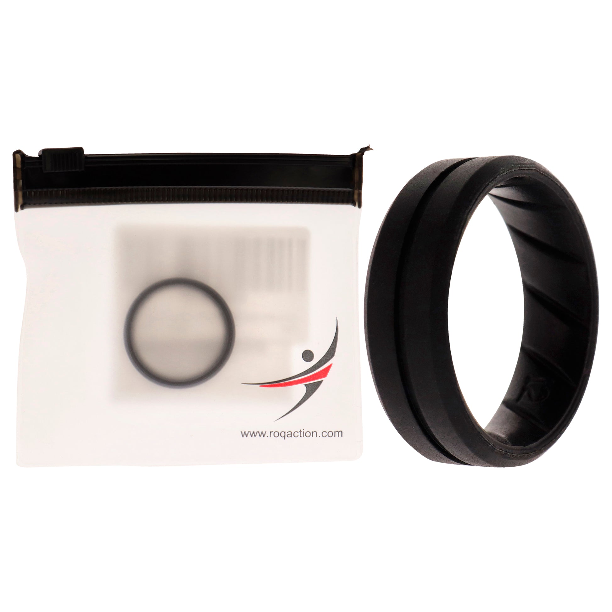 ROQ Silicone Wedding BR Middle Line Ring - Basic-Black