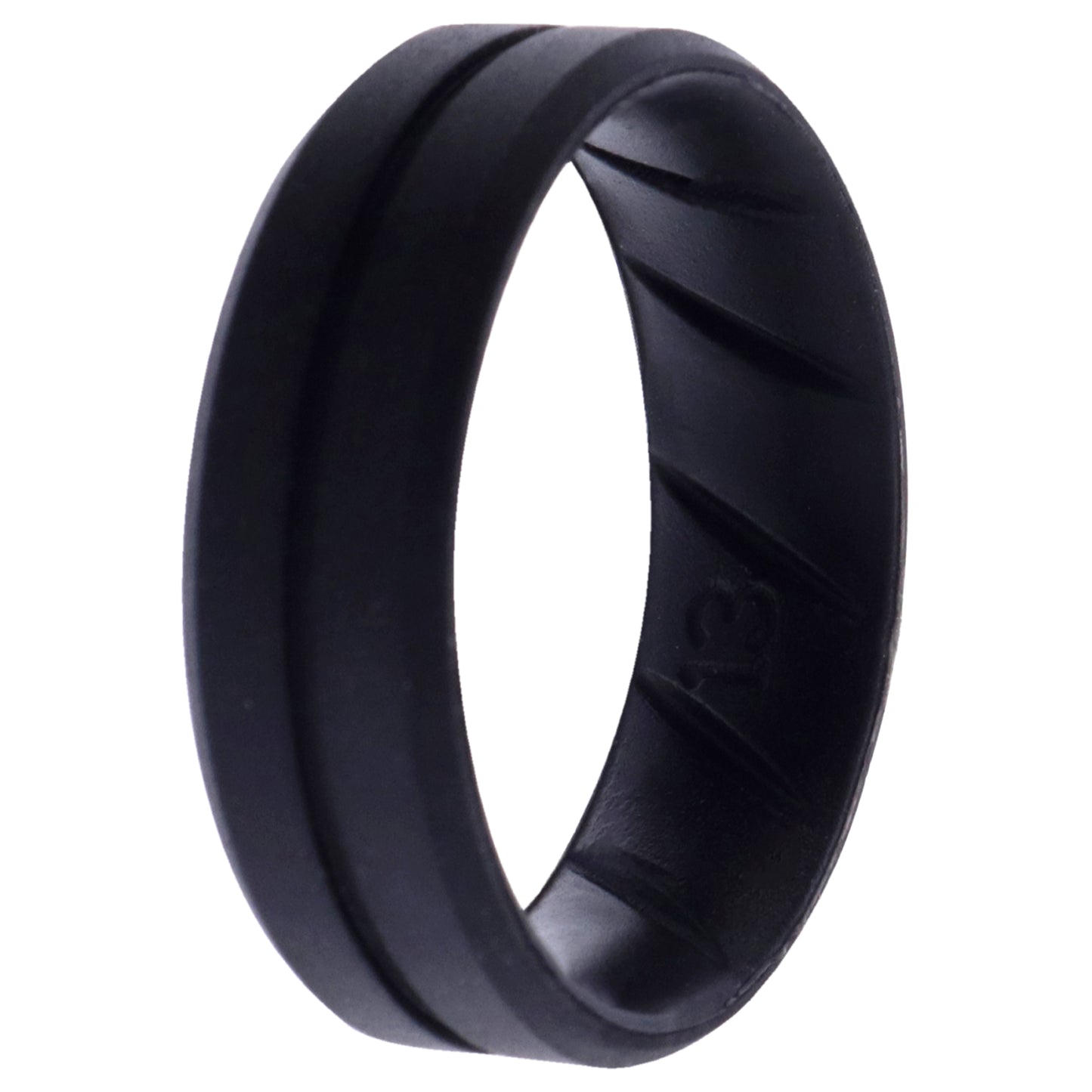 ROQ Silicone Wedding BR Middle Line Ring - Basic-Black