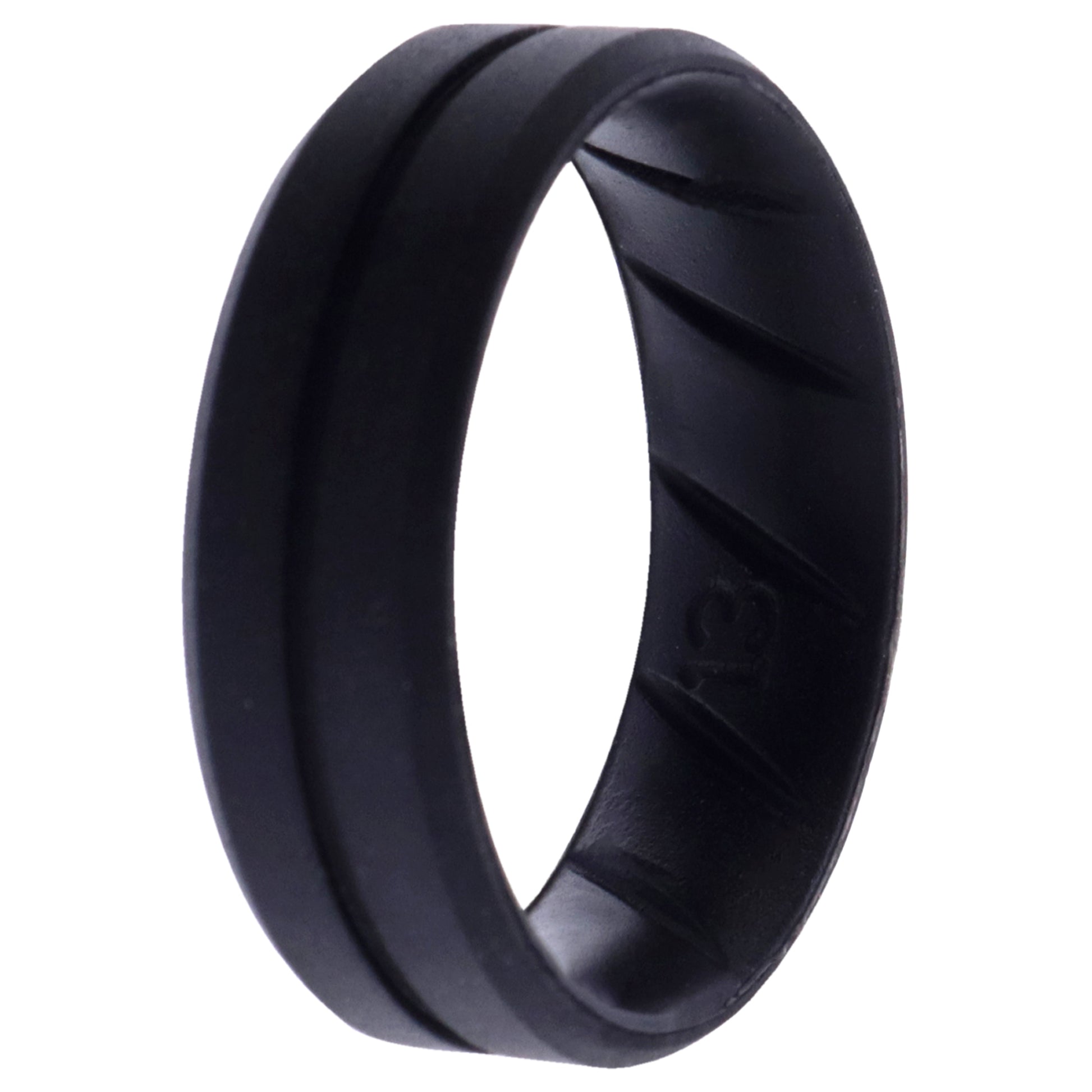 ROQ Silicone Wedding BR Middle Line Ring - Basic-Black
