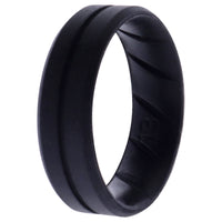 ROQ Silicone Wedding BR Middle Line Ring - Basic-Black