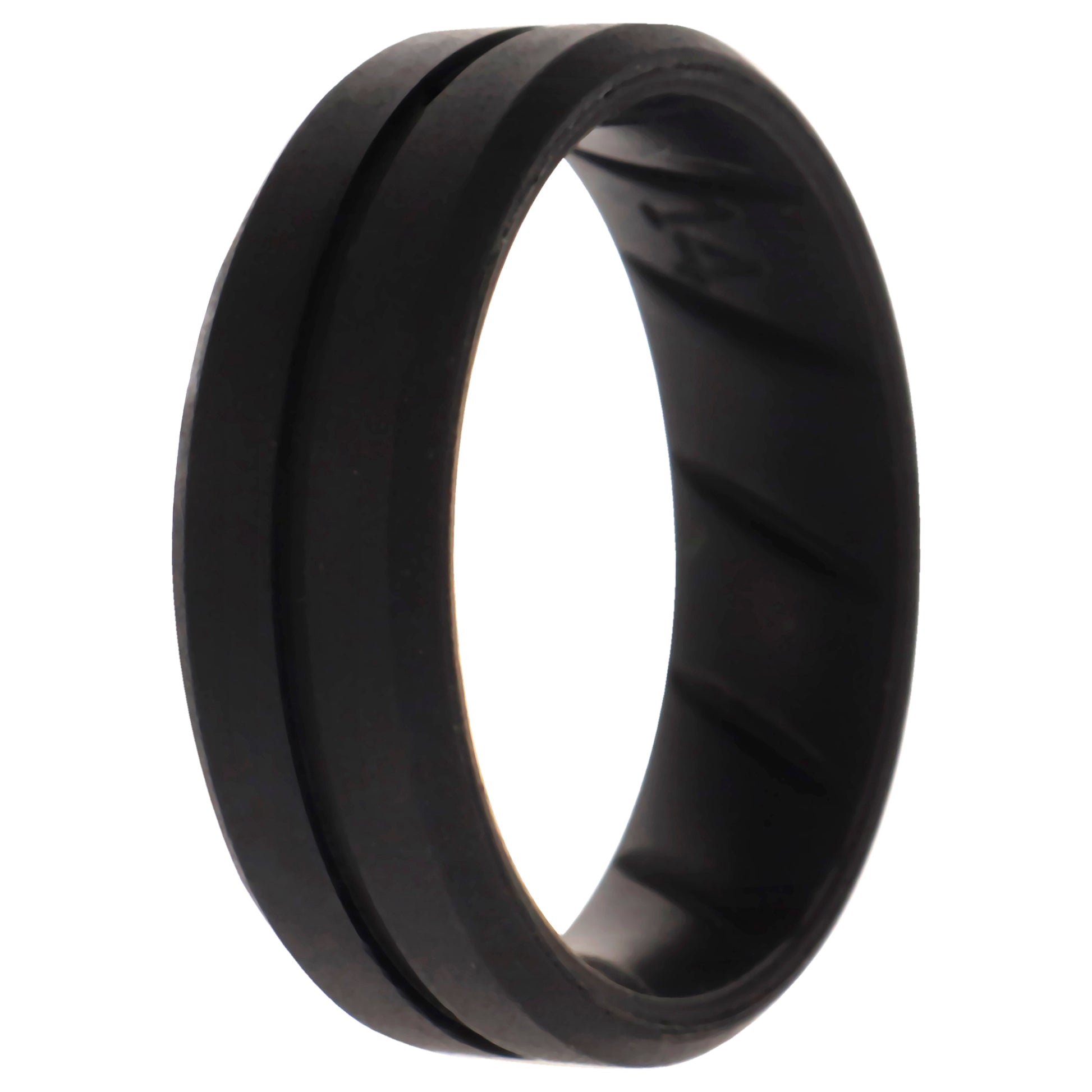 ROQ Silicone Wedding BR Middle Line Ring - Basic-Black