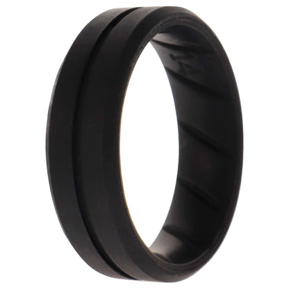 ROQ Silicone Wedding BR Middle Line Ring - Basic-Black