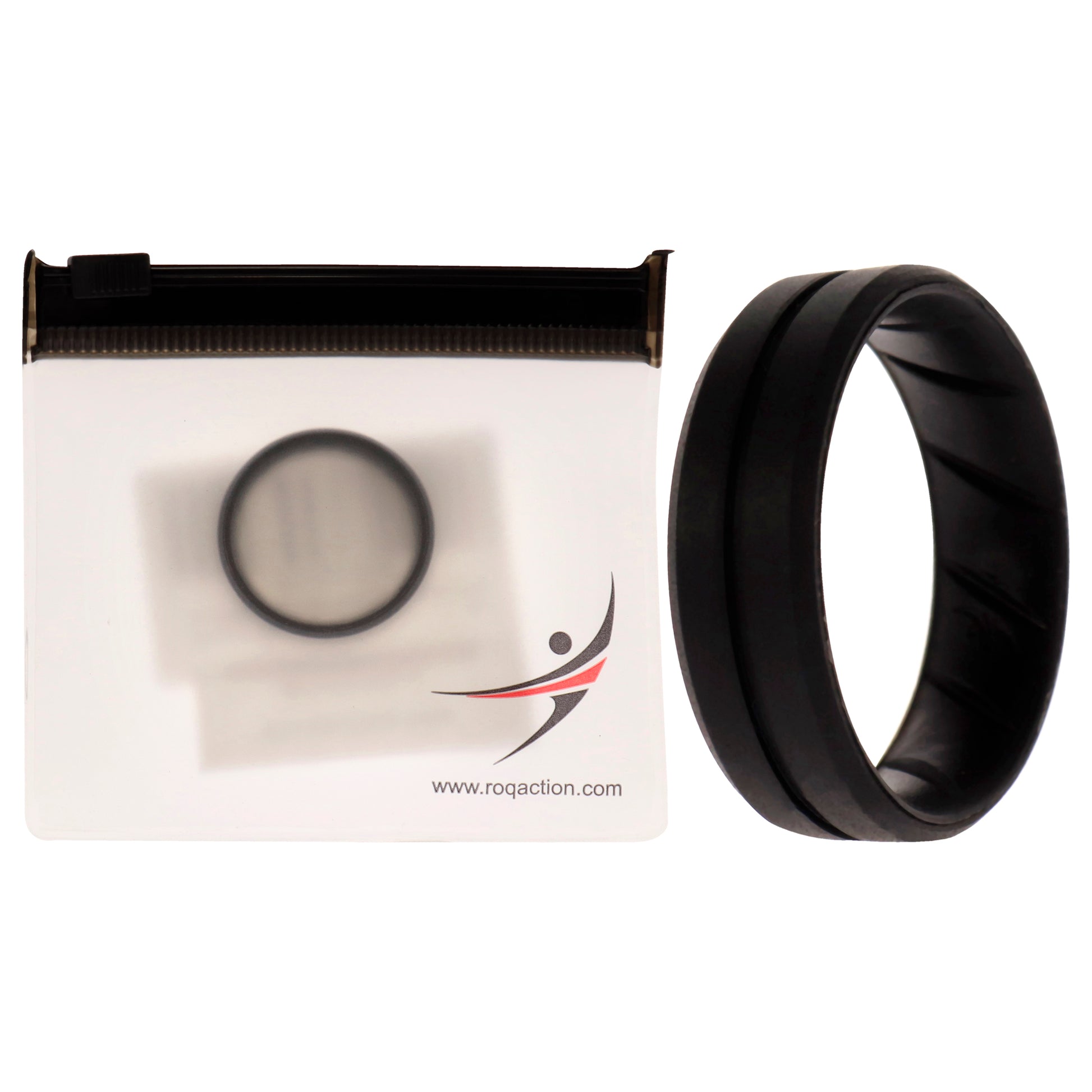 ROQ Silicone Wedding BR Middle Line Ring - Basic-Black