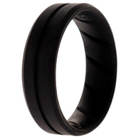 ROQ Silicone Wedding BR Middle Line Ring - Basic-Black