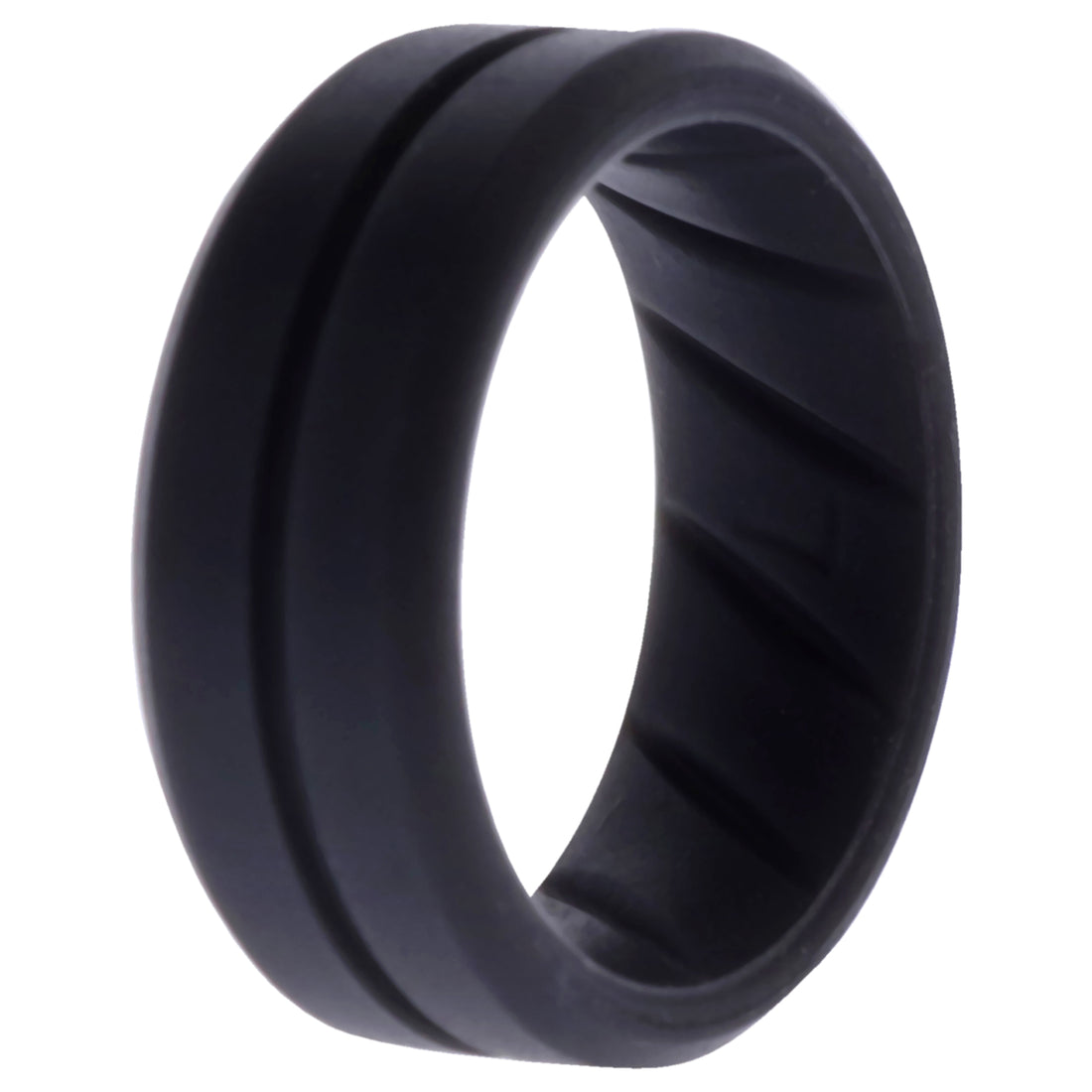 ROQ Silicone Wedding BR Middle Line Ring - Basic-Grey