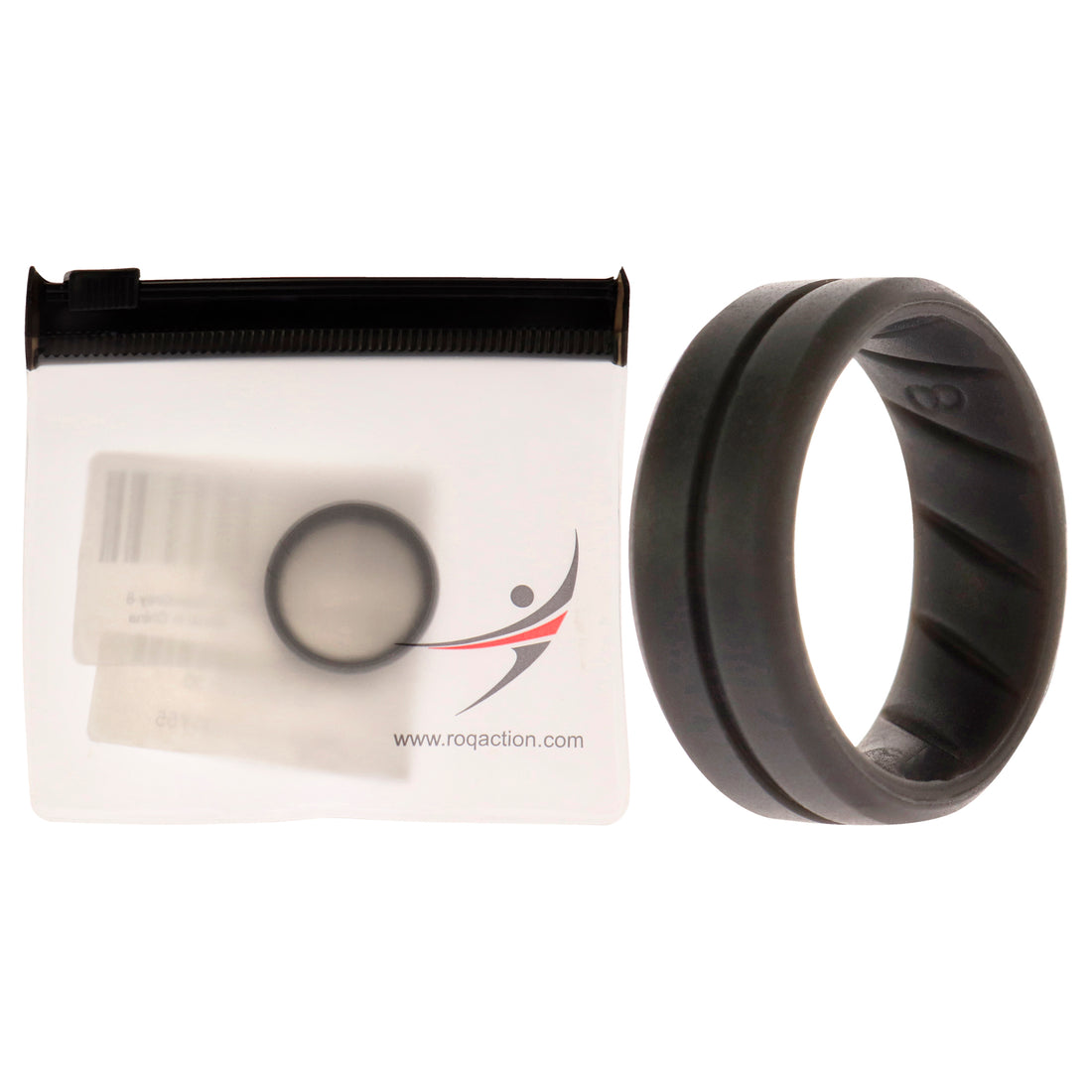 ROQ Silicone Wedding BR Middle Line Ring - Basic-Grey