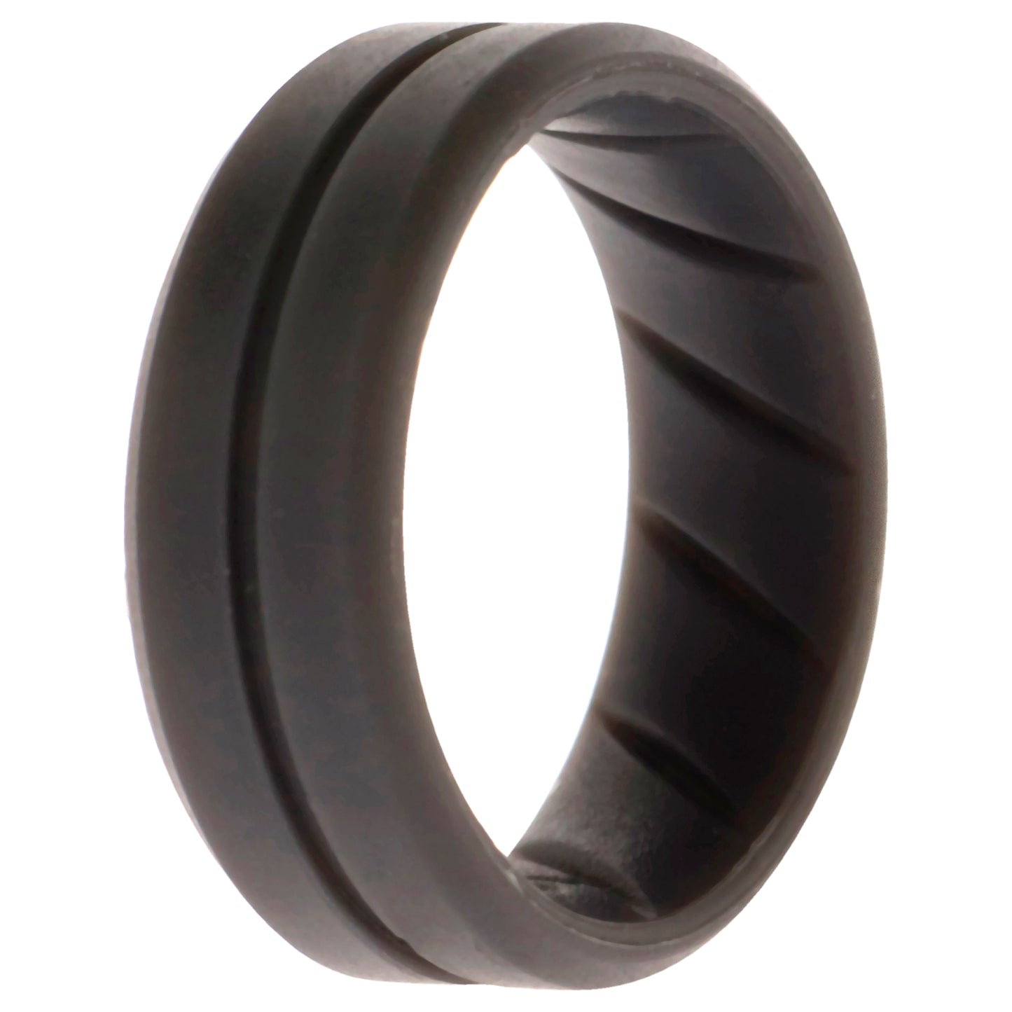 ROQ Silicone Wedding BR Middle Line Ring - Basic-Grey