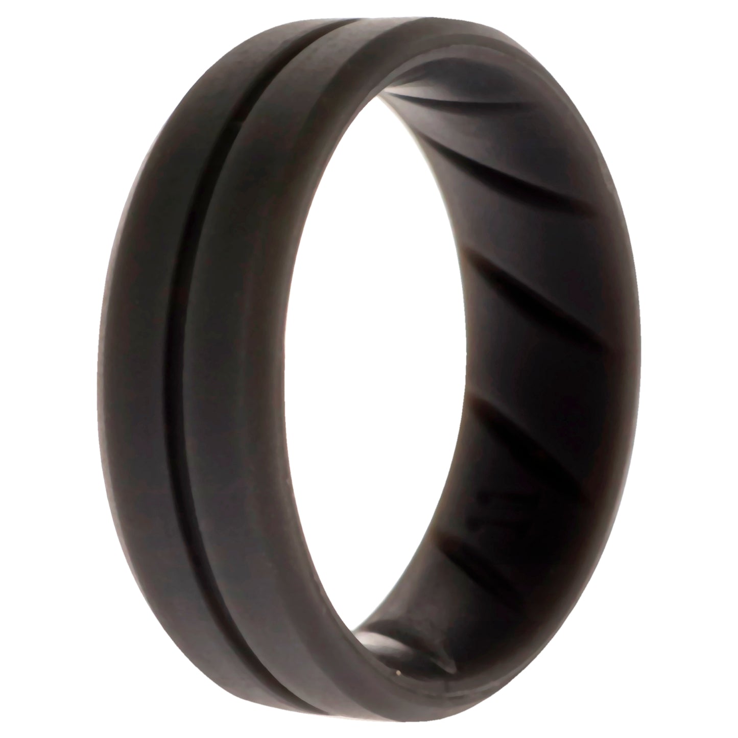 ROQ Silicone Wedding BR Middle Line Ring - Basic-Grey