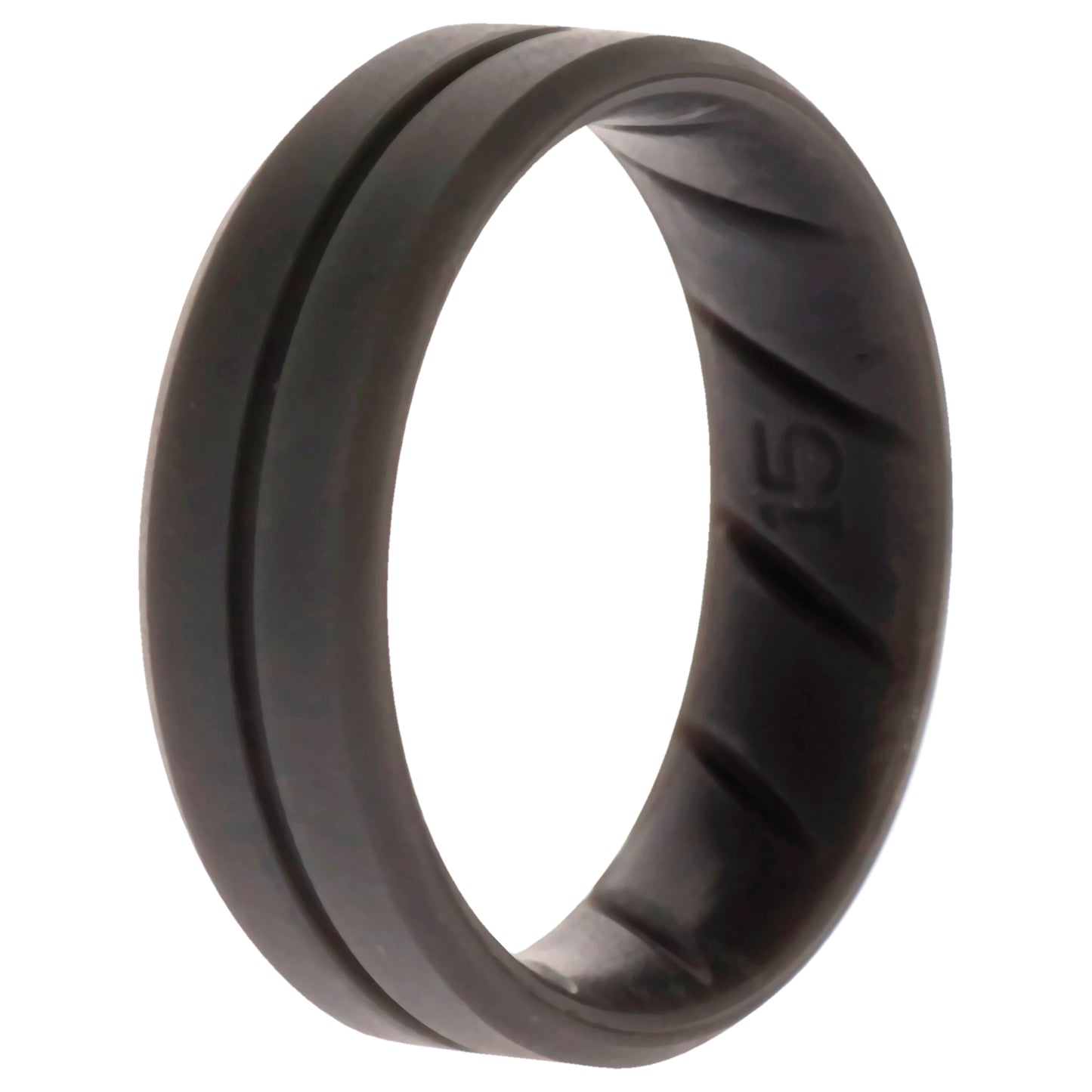 ROQ Silicone Wedding BR Middle Line Ring - Basic-Grey