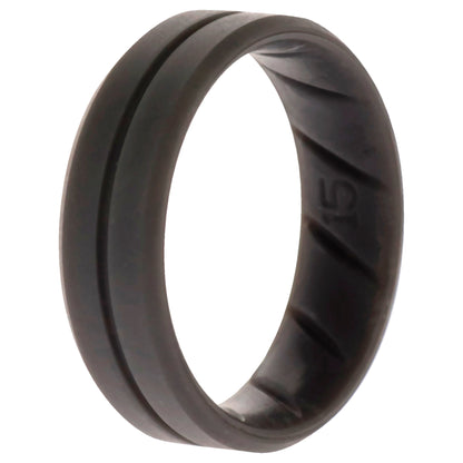 ROQ Silicone Wedding BR Middle Line Ring - Basic-Grey