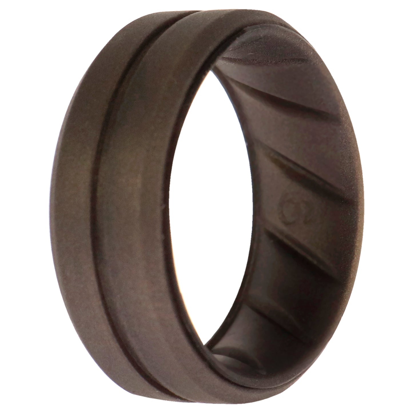 ROQ Silicone Wedding BR Middle Line Ring - Basic-Silver