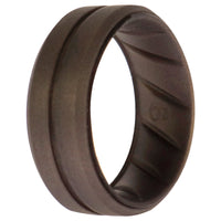 ROQ Silicone Wedding BR Middle Line Ring - Basic-Silver