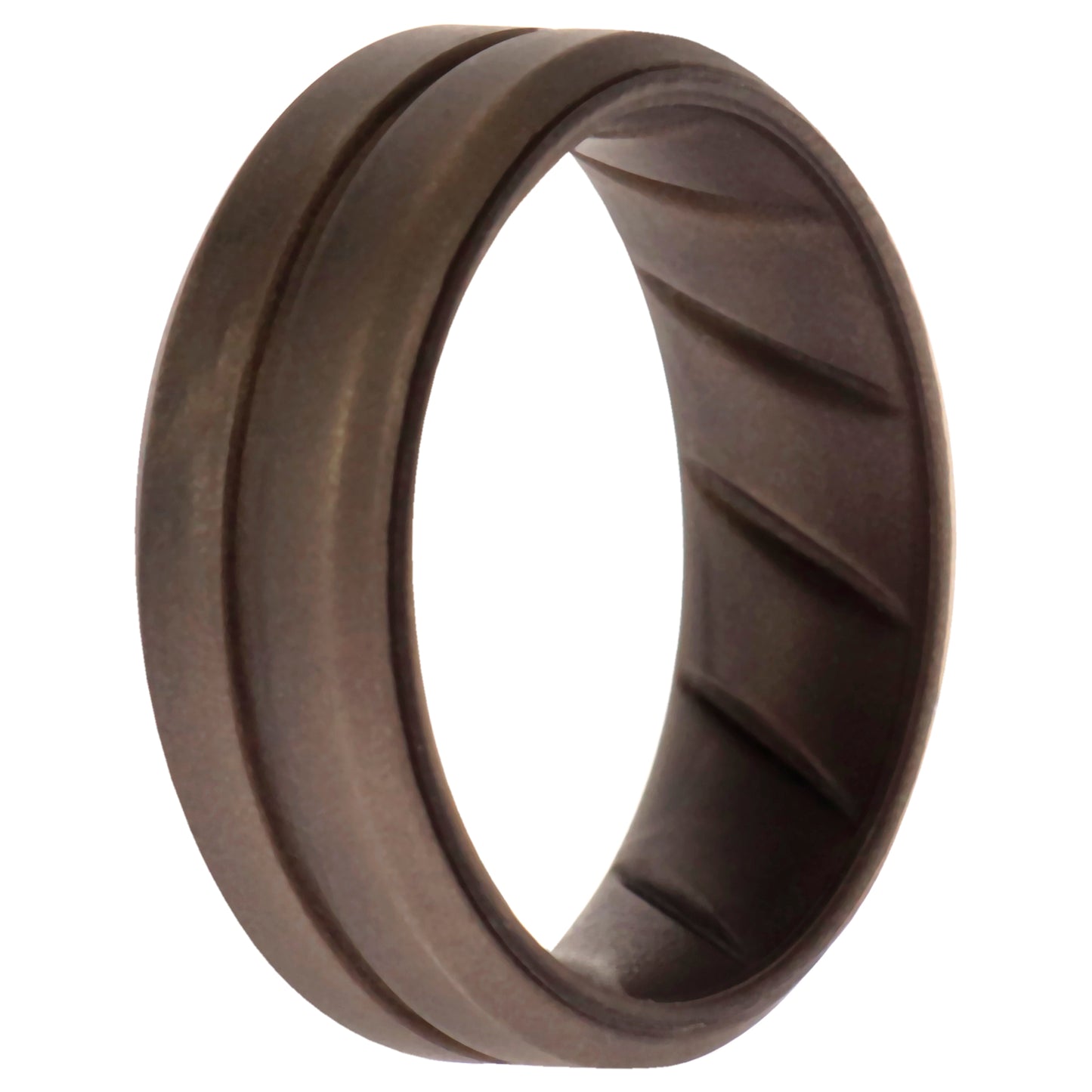 ROQ Silicone Wedding BR Middle Line Ring - Basic-Silver