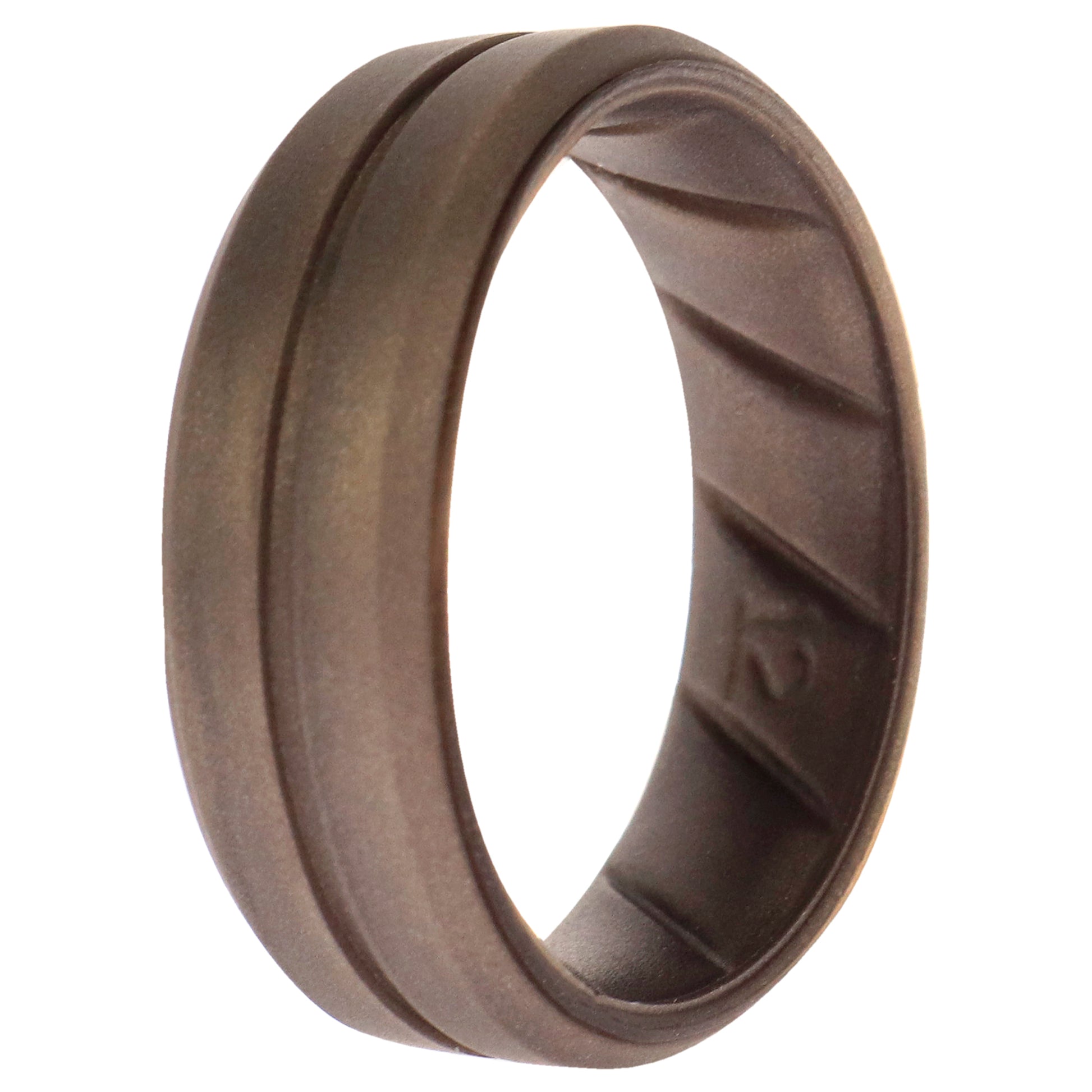 ROQ Silicone Wedding BR Middle Line Ring - Basic-Silver