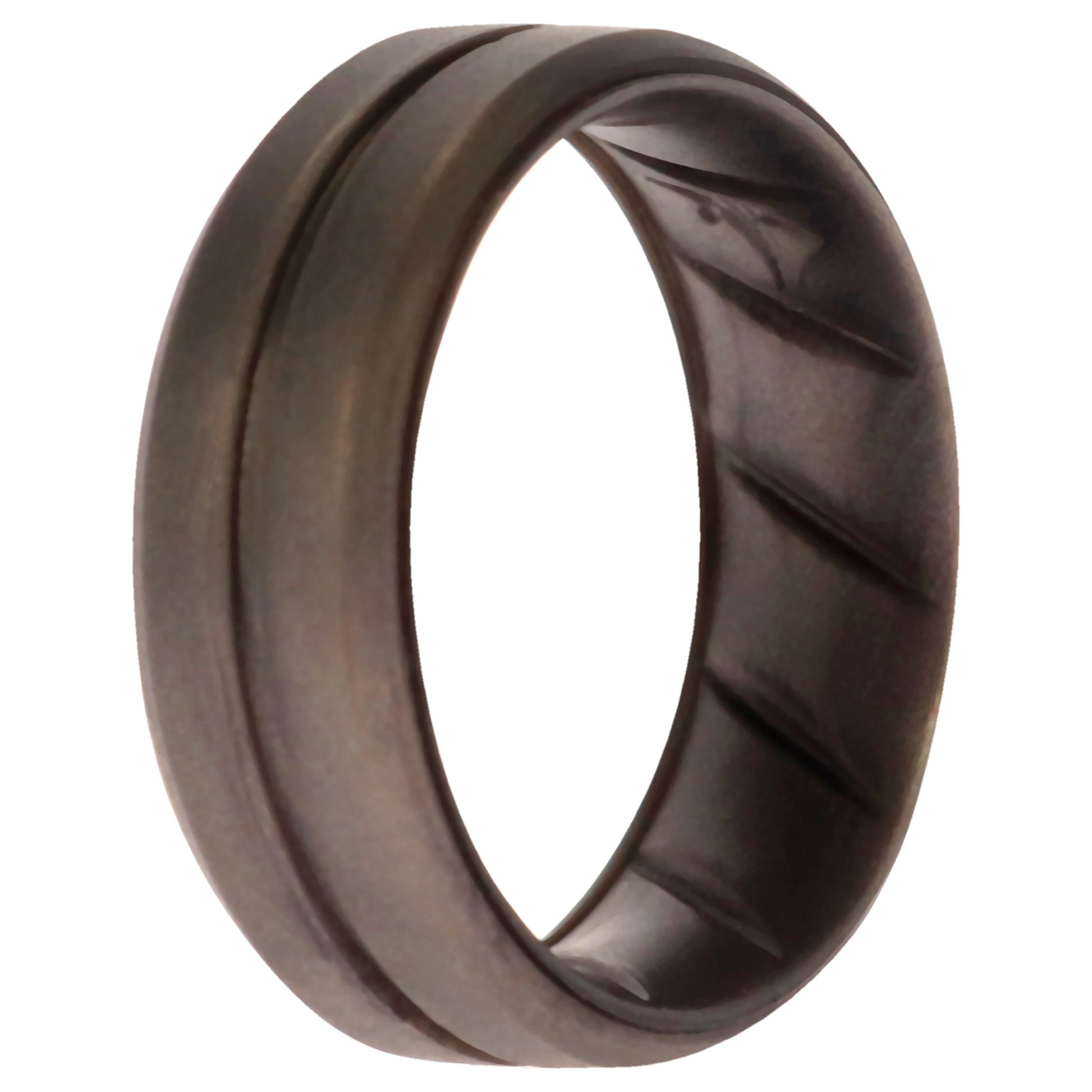 ROQ Silicone Wedding BR Middle Line Ring - Basic-Silver