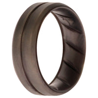 ROQ Silicone Wedding BR Middle Line Ring - Basic-Silver