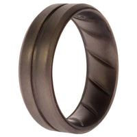 ROQ Silicone Wedding BR Middle Line Ring - Basic-Silver