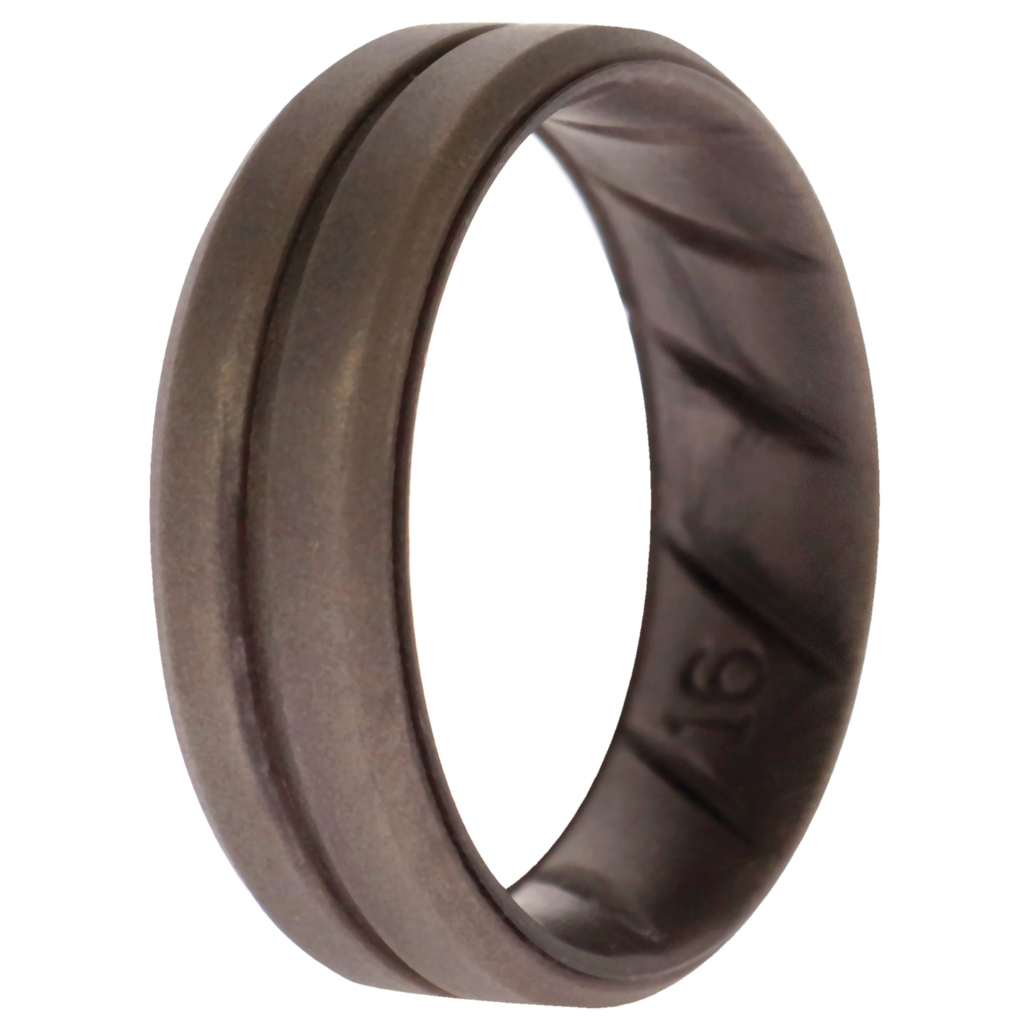 ROQ Silicone Wedding BR Middle Line Ring - Basic-Silver
