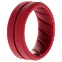 ROQ Silicone Wedding BR Middle Line Ring - Basic-Bordo