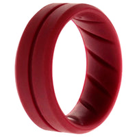 ROQ Silicone Wedding BR Middle Line Ring - Basic-Bordo