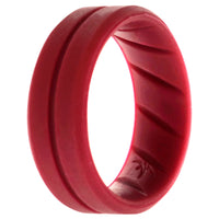 ROQ Silicone Wedding BR Middle Line Ring - Basic-Bordo