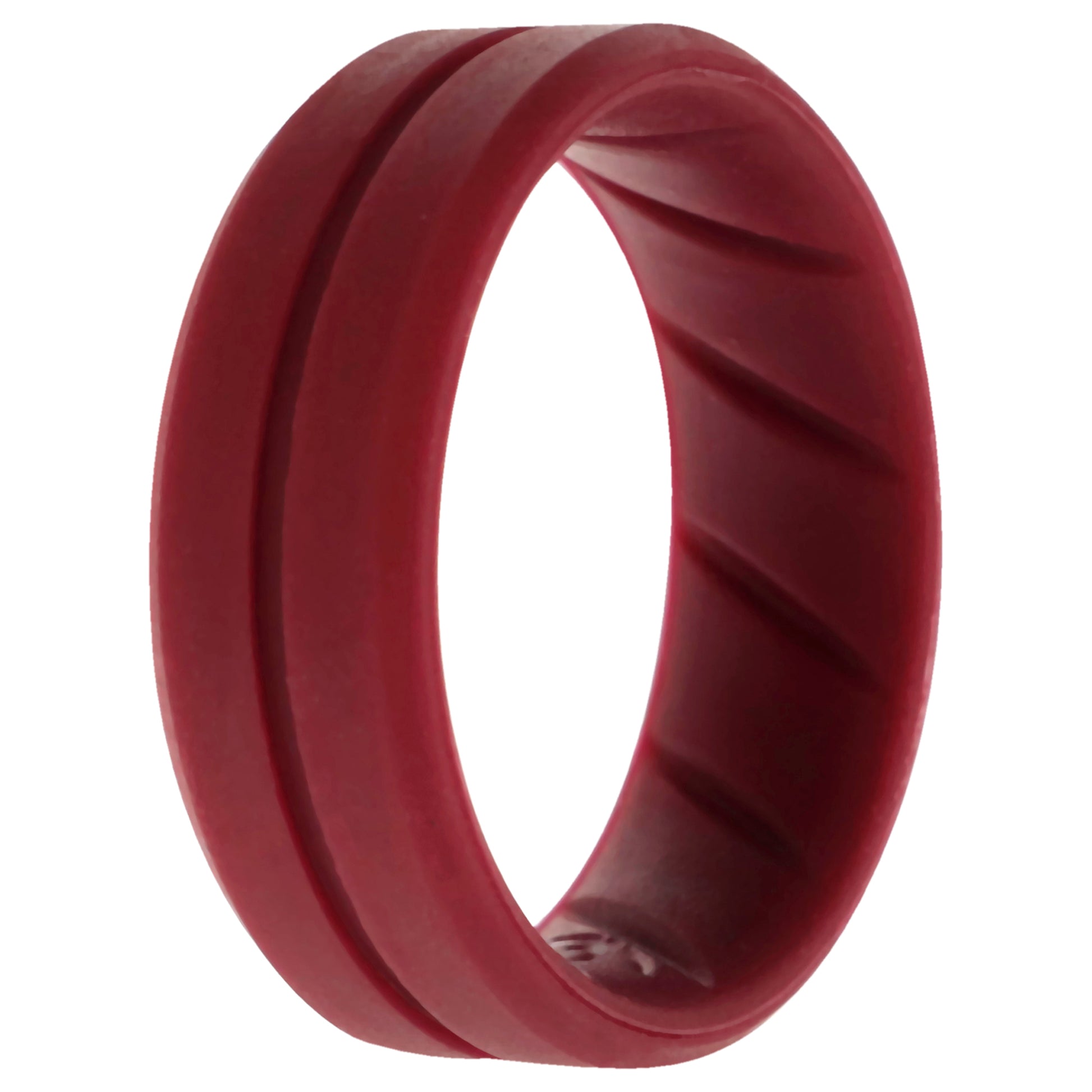 ROQ Silicone Wedding BR Middle Line Ring - Basic-Bordo