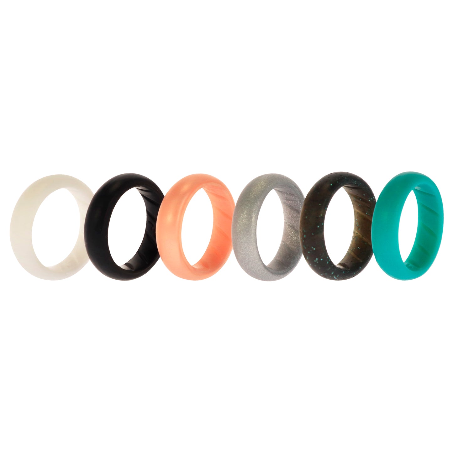 ROQ Silicone Wedding BR Solid Ring Set - Basic-Metal