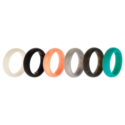 ROQ Silicone Wedding BR Solid Ring Set - Basic-Metal