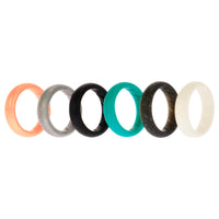 ROQ Silicone Wedding BR Solid Ring Set - Basic-Metal