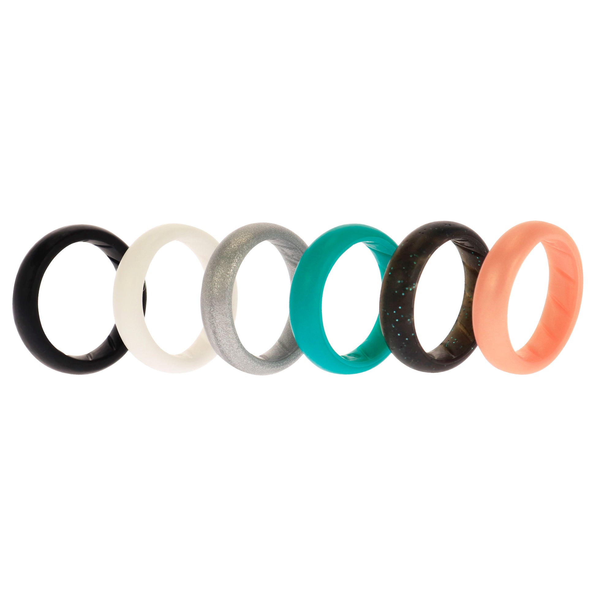 ROQ Silicone Wedding BR Solid Ring Set - Basic-Metal