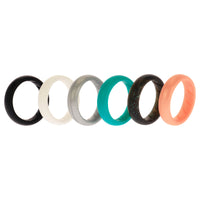 ROQ Silicone Wedding BR Solid Ring Set - Basic-Metal