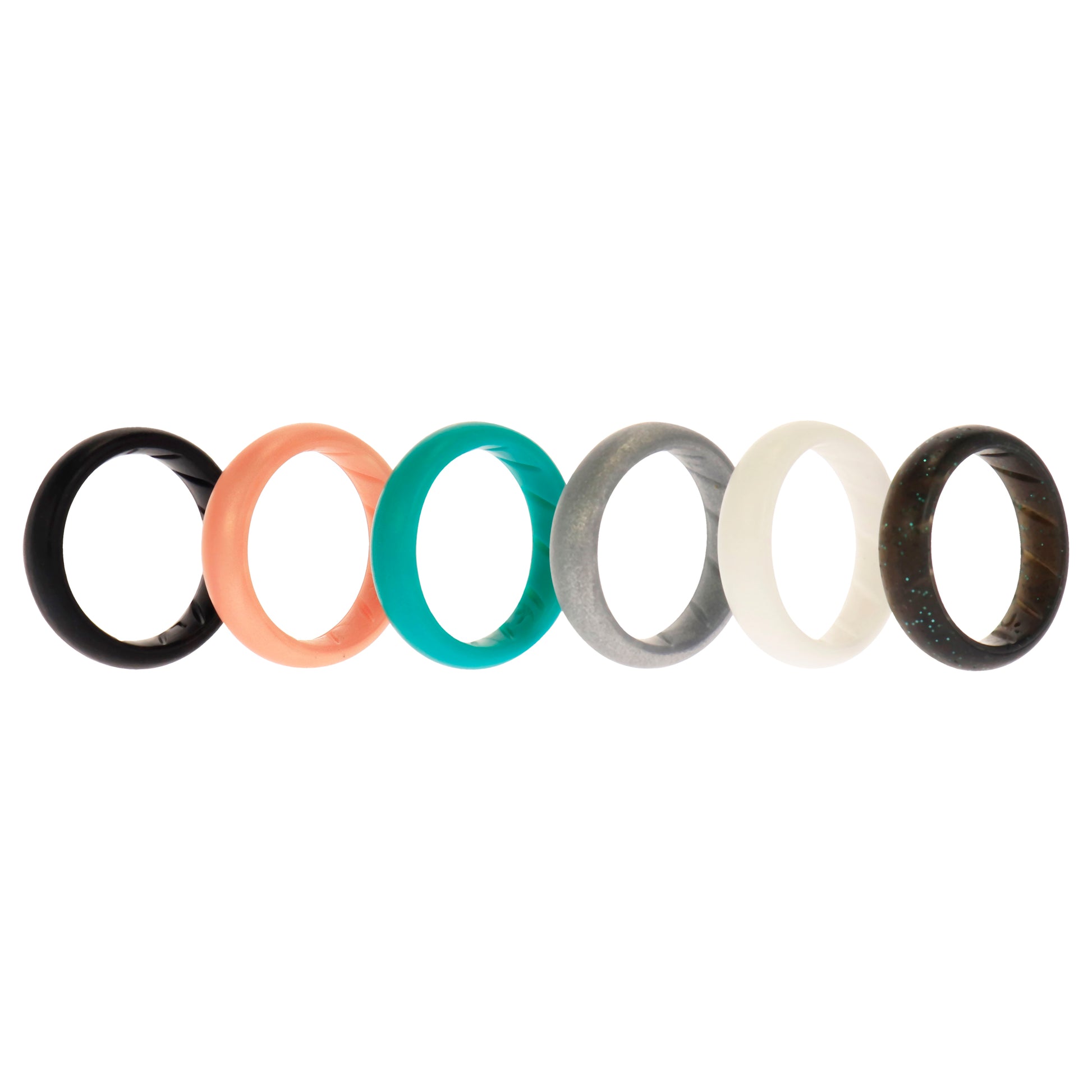 ROQ Silicone Wedding BR Solid Ring Set - Basic-Metal