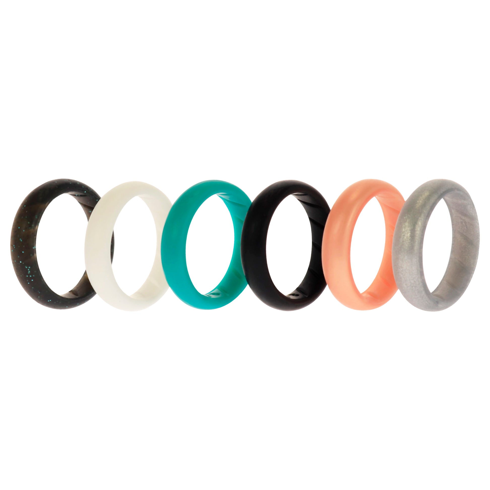 ROQ Silicone Wedding BR Solid Ring Set - Basic-Metal