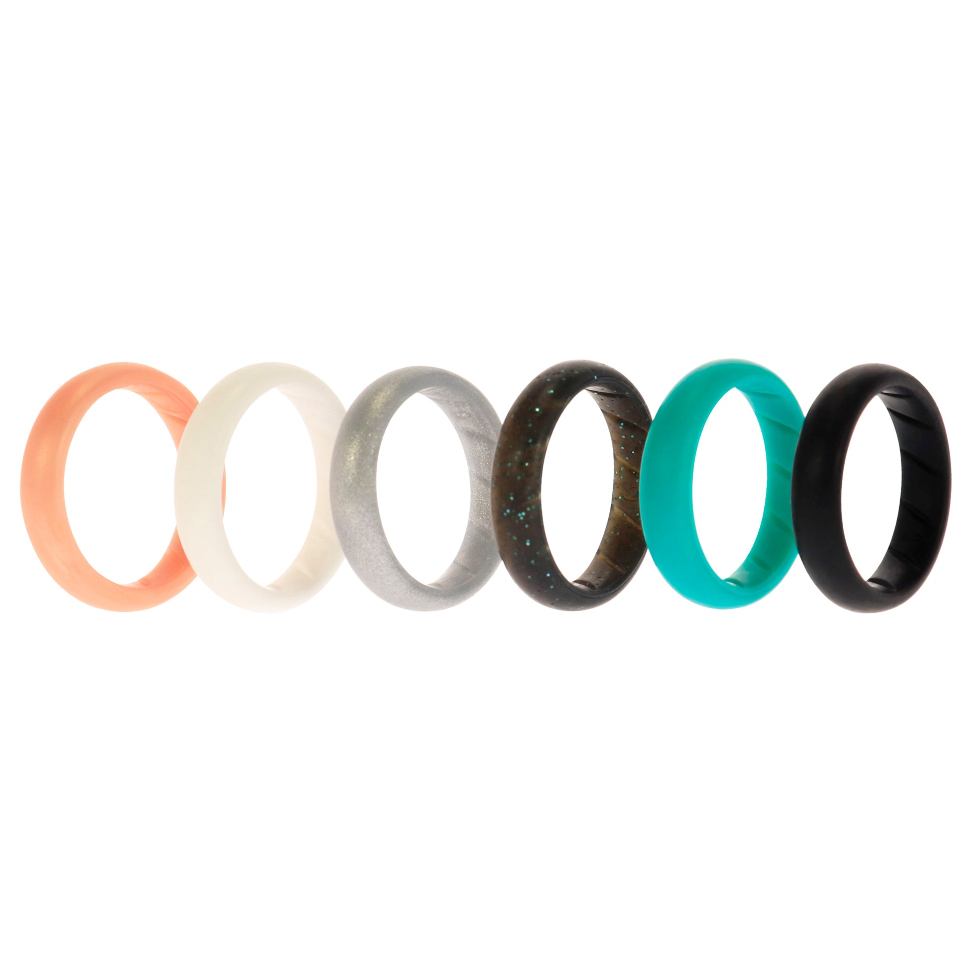 ROQ Silicone Wedding BR Solid Ring Set - Basic-Metal
