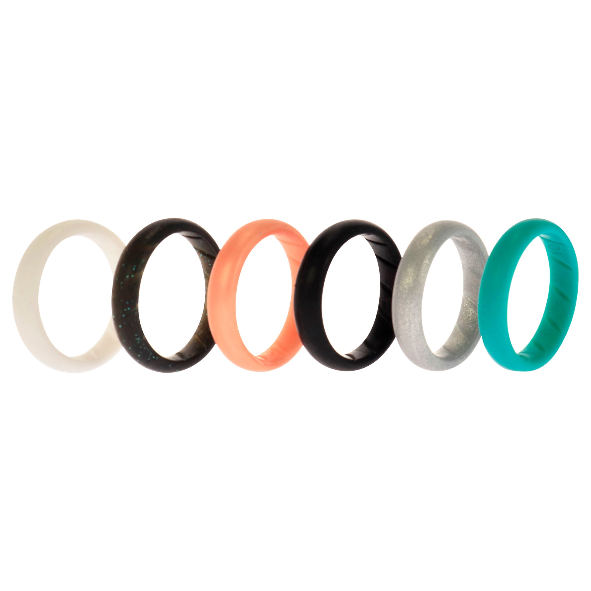 ROQ Silicone Wedding BR Solid Ring Set - Basic-Metal